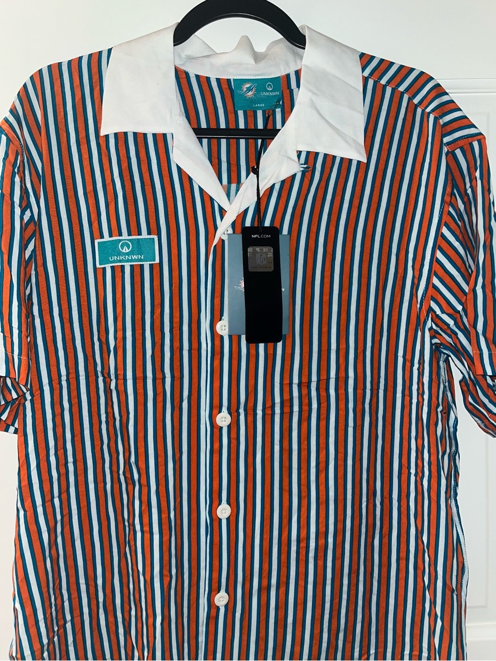 NWT Striped Miami Dolphins Shirt